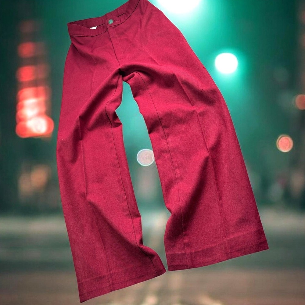 Vintage Levi Strauss Pants Women 6 (28") Wide Leg Sta-Prest 70s‎ Retro Trousers